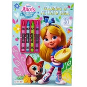 Wholesale - DISNEY ALICE'S BAKERY COLORING & ACTIVITY BOOK WITH CRAYONS C/P 24, UPC: 9781690237853